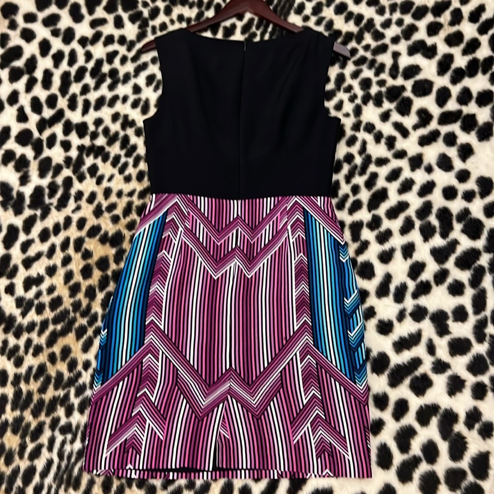 Trina Turk geometric coda silk dress size 6